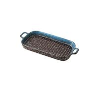 Cocotte Grand plat à four rectangulaire de 30,6 cm en céramique, idéal for la cuisine et un usage quotidien. Compatible four et micro-ondes.(Blue)