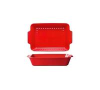 Cocotte Grand plat de cuisson en céramique for four et micro-ondes(Red)