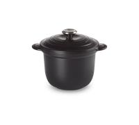 Cocotte haute EVERY en fonte émaillée Ronde 18 cm Noir Mat