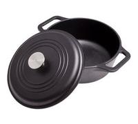 Cocotte Induction Fonte Assaisonnée 25 cm, Dutch Oven 3,8L, Sans PTFE et PFOA Victoria 32043 Noir 6