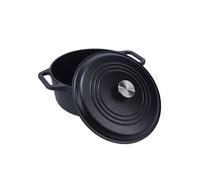 Cocotte Induction Fonte Assaisonnée 27 cm, Dutch Oven 5,7L, Sans PTFE et PFOA 33811 Noir