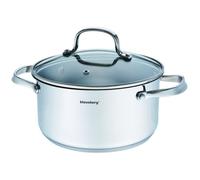 Cocotte - KLAUSBERG KB-7214 - Acier inoxydable 18/10 - 5,9 L - Couvercle en verre trempé
