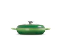 Cocotte L creuset Le Creuset Cocotte peu profonde avec couvercle en fonte émaillée Signature, 30 cm, 3.2 Litres, Bamboo,