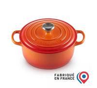 Cocotte - LE CREUSET - 24 cm - Fonte émaillée - Volcanique - Compatible induction et four