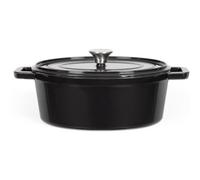 Cocotte Livoo Cocotte Ovale En Fonte Noir Livoo