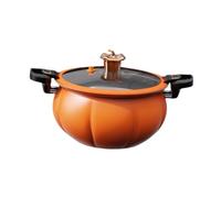 Cocotte Marmite à Micro pression 5L/8L, antiadhésive avec couvercle, marmite soupe en forme de citrouille, casserole for aliments, thé, nouilles, lait, ustensiles cuisine(8L)