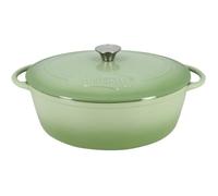 Cocotte - MENASTYL - 6020075 - Ronde - En fonte acier émaillé - Vert - 7 litres