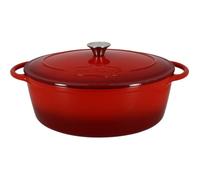 Cocotte - MENASTYL - 6020102 - Ovale - En fonte acier émaillé - Rouge - 6,5 litres