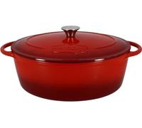 Cocotte - MENASTYL - 6020102 - Ovale - En fonte acier émaillé - Rouge - 6,5 litres