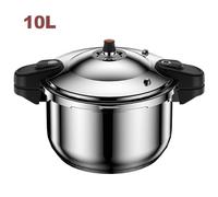 Cocotte-minute 10L Autocuiseur en Acier inoxydable, Cuiseur vapeur rapide, Système de sécurité, pour cuisinière à Induction et Gaz