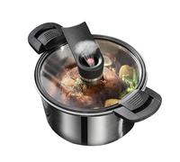 Cocotte minute - 12,5 cm en acier inoxydable - Gadget de cuisine rapide - Ergonomique et épais avec couvercle | Préparation des repas pour les amoureux de la famille, les amis et les réunions