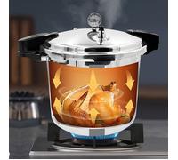 Cocotte minute 23L - Autocuiseur- Soupape de sécurité antidéflagrante10 psi - Avec manomètre - 32cm diamètre - Hauteur 29cm