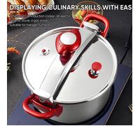 Cocotte minute 3 L - Autocuiseur - Ø21.5 cm - Épaissi - Antidéflagrant - inoxydable - Cuisinières à gaz et plaques à induction