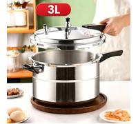 Cocotte Minute 3L, Autocuiseur Pression Aluminium Renforcé Sécurité Pour Gaz Et Induction Avec Panier Vapeur Grande Capacité