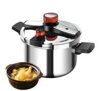 Cocotte Minute 4L/6L, Autocuiseur en Acier Inoxydable 304, Induction, 3 réglages, Épais et résistant aux explosions, Cocotte Minute Induction pour Toutes Sources (6L)