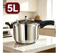 Cocotte Minute 5L, Autocuiseur Inox 304 Anti-Explosion Soupape Équilibre Pression Pour Gaz Induction Vitrocéramique Lave-Vaisselle
