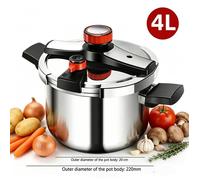 Cocotte-minute 6L Autocuiseur Acier Inoxydable 304 3 Niveaux Pression Anti-Explosion Sécurité Pour Gaz Induction Poignée Confort
