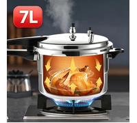 Cocotte Minute 7L , Autocuiseur Pression Aluminium Renforcé Sécurité Pour Gaz Et Induction Avec Panier Vapeur Grande Capacité