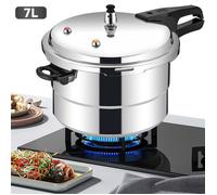Cocotte minute 7L - Autocuiseur professionnel - Autocuiseur aluminium - 24cm fond -Antidéflagrant-Cuisinières gaz plaques induction