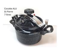 Cocotte minute autocuiseur 7 Litres Revetement type pierre tous feux induction vitrocéramique