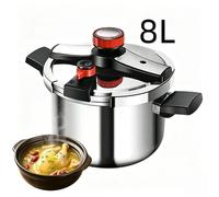 Cocotte minute, Autocuiseur 8L, Inox, 3 niveaux pression, antidéflagrant, grande capacité, Robuste durable, Tous feux compatible