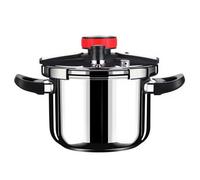 Cocotte Minute-Autocuiseur Inox 201-22cm 4L 100kPa-Fond Triple Épais-Cuisson Rapide Sécurisée-Pour Gaz et Induction