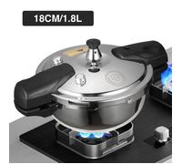 Cocotte Minute - Cocotte Minute Induction 1.8L 18cm Inox 304 80KPa Autocuiseur Haute Pression Cuisson Rapide Tous Feux Gaz Induction