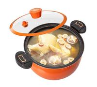 Cocotte Minute Petite - Casserole Anti-Adhésive | Casserole Sous Pression Anti-Adhésive à Chaud Rapide Avec Couvercle Transparent pour Préparation Soupes Ragoûts Cuisine Domestique