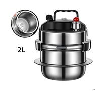Cocotte-minute Portable en Acier Inoxydable 2L, Micro-cuiseur à Pression, Cuisson Rapide, Antiadhésif, pour Maison et Camping