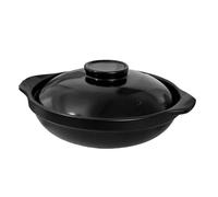 Cocotte multifonction avec couvercle, grande ouverture, résistante à la chaleur, pour soupe Bibimbap, ragoût, riz, repas familiaux, porcelaine au lithium, 24 cm