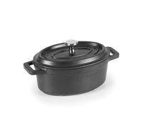 Cocotte ovale 12x8,5 cm en fonte noir Lacor