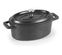 Cocotte ovale 12x8,5 cm en fonte noir - Lacor - Noir - Fonte Aluminium Noir G