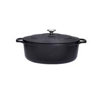 Cocotte ovale 25 cm noir fonte 32.5x20 cm