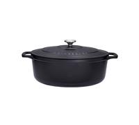 Cocotte ovale 27 cm noir fonte émaillée 35.00x22.00 cm