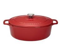 Cocotte ovale 29 cm chasseur rouge uni interieur sable - Chasseur - Rouge - Fonte émaillée Rouge G