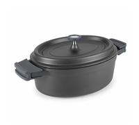Cocotte ovale 3.5 litres en fonte d'aluminium avec couvercle 34.00x22.00 cm