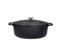 Cocotte ovale 31 cm chasseur noir interieur noir fonte émaillée 39x24.5 cm