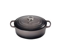 Le Creuset, Cocotte Signature en Fonte Émaillée avec Couvercle, Ø 31cm, Ovale, Compatible avec Toutes Sources de Chaleur (Induction Incluse), Capacité : 6.3 L, 5.705 kg, Gris