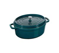STAUB Cocotte en Fonte Émaillée avec Couvercle, Tous feux dont induction, 5 à 6 personnes, Ovale, 31 cm, 5,50 L, 7 kg, La Mer