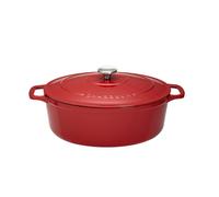 Cocotte Ovale 33 Cm Chasseur Rouge Uni Interieur Sable Rouge