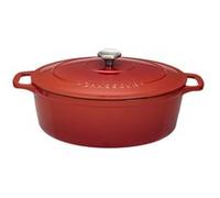 Cocotte ovale 33 cm rubis degr.noir interieur noir - Chasseur - Rouge - Fonte émaillée