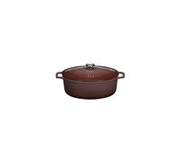 Daubière en fonte émaillée 33cm bois de rose Chasseur puc473362 marron G