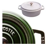 Cocotte ovale 33cm basilic Staub