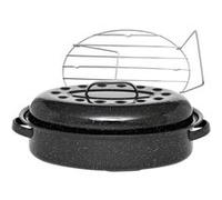 Cocotte ovale en acier carbon 33x20cm + grille Warmcook 6106+2007 noir G