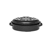 BEKA Cocotte ovale Warmcook 0508 en acier carbon 38 x 26 cm – Noir G