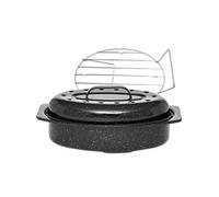 Cocotte ovale en acier carbon 38x26cm + grille Warmcook 0508+2006