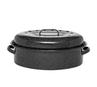 Cocotte ovale en acier émaillé, roaster - 8l - graniteware