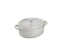 COCOTTE EN FONTE AVEC PICOTS OVALE 27 CM TRUFFE BLANCHE - STAUB
