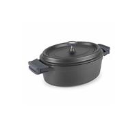 Cocotte ovale en fonte d'aluminium 6.3 litres - - Noir - Fonte D'aluminium