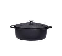 Cocotte ovale 25 cm noir fonte émaillée 33.00x20.00 cm